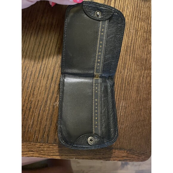 The Original Taxi Wallet Black Leather/Black Interior Bifold Billfold Vintage - Picture 6 of 9